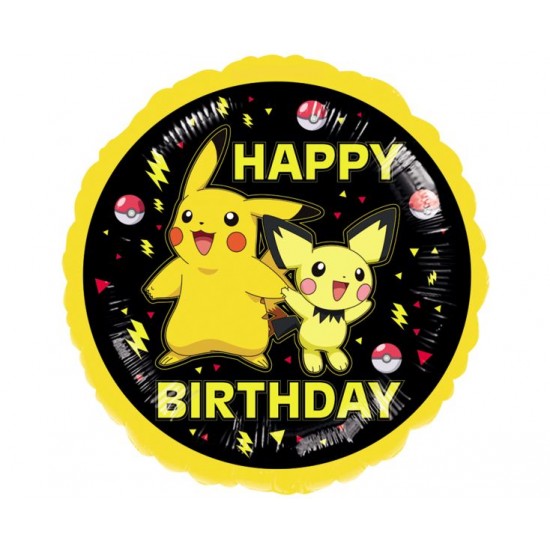 Μπαλόνι Foil Pokemon Happy Birthday / 43 εκ Μπαλόνι Foil Pokemon Happy Birthday / 43 εκ