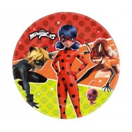 Πιάτα Μεγάλα Χάρτινα 23εκ Miraculous LadyBug / 8 τεμ.
