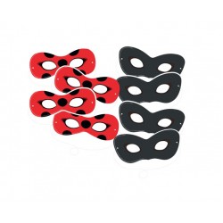 Χάρτινες Μάσκες Miraculous LadyBug 8 τεμ