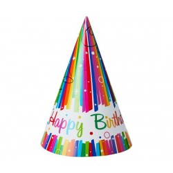 Καπελάκια Rainbow Ribbons Birthday / 8 τεμ