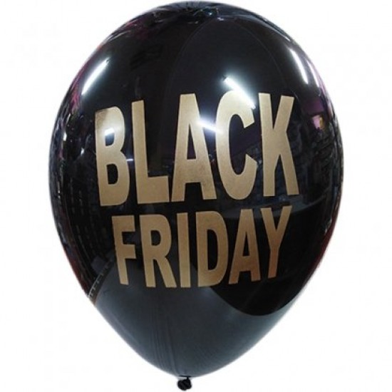 Μπαλόνι Λάτεξ Μαύρο Τυπωμένο Χρυσό Black Friday Μπαλόνι Λάτεξ Μαύρο Τυπωμένο Χρυσό Black Friday