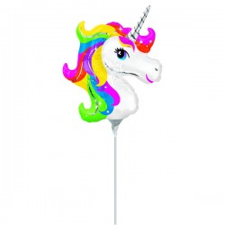 Μπαλόνι Foil 9” Mini Shape Rainbow Μονόκερος