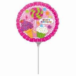 Μπαλόνι Foil 9” Mini Shape SweetShop “Happy Birthday”