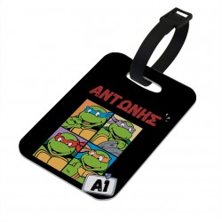 Bag Tag Χελωνονιντζάκια Μαύρο