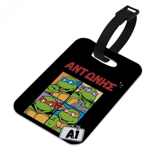 Bag Tag Χελωνονιντζάκια Μαύρο Bag Tag Χελωνονιντζάκια Μαύρο