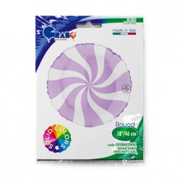 Μπαλόνι Foil 18″ Γλειφιτζούρι Άσπρο/Ματ λιλά