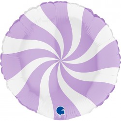 Μπαλόνι Foil 18″ Γλειφιτζούρι Άσπρο/Ματ λιλά