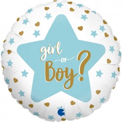 Μπαλόνι Foil “Boy or Girl” Gender Reveal 46εκ
