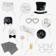 Photobooth Props Γάμου με αυτοκόλλητα (13 τεμ) Photobooth Props Γάμου με αυτοκόλλητα (13 τεμ)