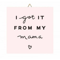 Καδράκι Ξύλινο “Got it from My Mama”