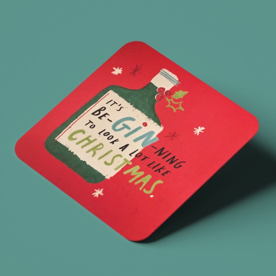 Σουβέρ Χριστουγεννιάτικο Χιουμοριστικό – ”It’s Be Gin-ning” Christmas