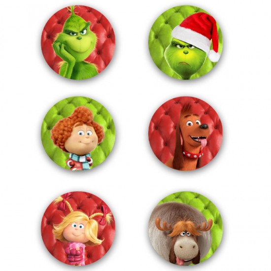 Κονκάρδες Grinch Χριστουγεννιάτικες (6 τεμ) Κονκάρδες Grinch Χριστουγεννιάτικες (6 τεμ)
