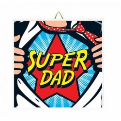 Καδράκι Ξύλινο Super Dad