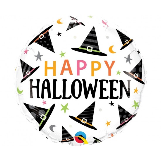 Μπαλόνι Foil 18" Halloween Witches Hats Pattern Μπαλόνι Foil 18" Halloween Witches Hats Pattern