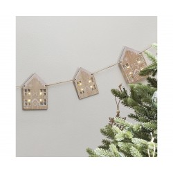 Ξύλινα Σπιτάκια με Φωτιζόμενα Παράθυρα