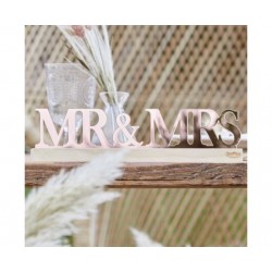 Επιγραφή ακρυλική Ροζ Χρυσό / Rose Gold Mr & Mrs