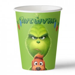 Ποτήρια Grinch Χριστουγεννιάτικα  (6 τεμ)