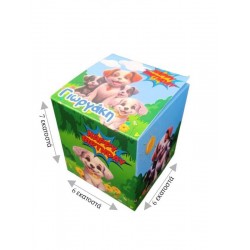 Χάρτινη τούρτα τετράγωνη Σκυλάκια