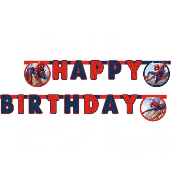 Banner “Happy Birthday” Spiderman Banner “Happy Birthday” Spiderman