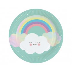 Πιάτα Μεγάλα Rainbow & Cloud /8 τεμ