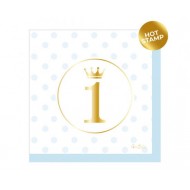 Χαρτοπετσέτες Μεγάλες First Birthday Blue / 16 τεμ