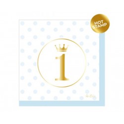 Χαρτοπετσέτες Μεγάλες First Birthday Blue / 16 τεμ