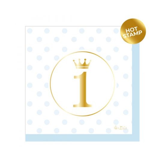Χαρτοπετσέτες Μεγάλες First Birthday Blue / 16 τεμ Χαρτοπετσέτες Μεγάλες First Birthday Blue / 16 τεμ