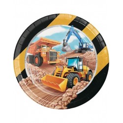 Πιάτα Μεγάλα "Big Dig Construction" (8 τεμάχια)