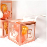 Κουτιά διακόσμησης “LOVE” Rosegold 