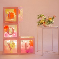 Κουτιά διακόσμησης “LOVE” Rosegold 