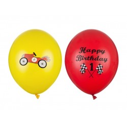 Μπαλόνια Λάτεξ 12"Happy Birthday Cars mix (6 τεμ)