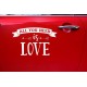 Αυτοκόλλητο Αυτοκινήτου Γάμου “All you need is love” Αυτοκόλλητο Αυτοκινήτου Γάμου “All you need is love”