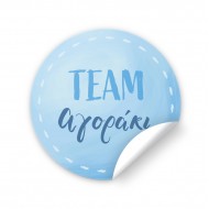 Αυτοκόλλητα Για Gender Reveal – Team Αγοράκι (6 τεμ)