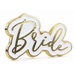 Καρφίτσα Μεταλλική Χρυσή “Bride”