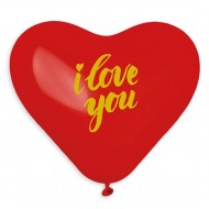 Μπαλόνι Καρδιά Λάτεξ 17″ I Love You χρυσό