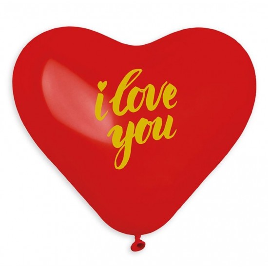 Μπαλόνι Καρδιά Λάτεξ 17″ I Love You χρυσό Μπαλόνι Καρδιά Λάτεξ 17″ I Love You χρυσό