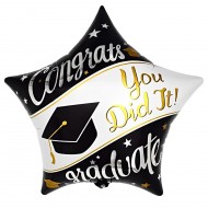 Μπαλόνι Foil 22″ Αποφοίτησης Αστέρι – Congrats You did it