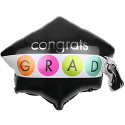 Μπαλόνι Foil 24″ Αποφοίτησης Καπέλο Congrats