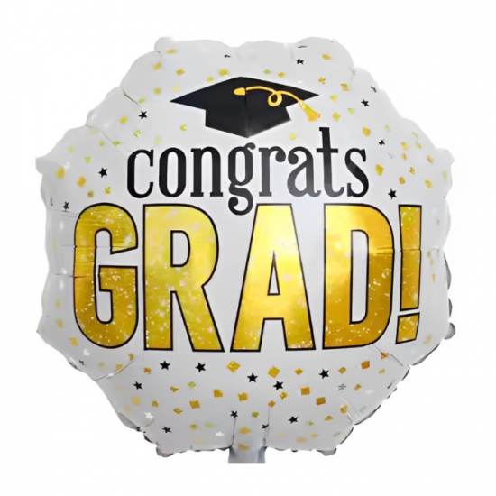 Μπαλόνι Foil 18″ Αποφοίτησης Οκτάγωνο Congrats Grad