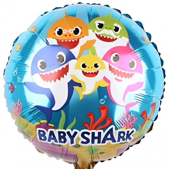 Μπαλόνι Foil 18″ Baby Shark Δύο Όψεων Μπαλόνι Foil 18″ Baby Shark Δύο Όψεων