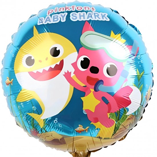 Μπαλόνι Foil 18″ Baby Shark Δύο Όψεων Μπαλόνι Foil 18″ Baby Shark Δύο Όψεων