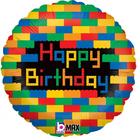 Μπαλόνι Foil 18″ Γενεθλίων Birthday Blocks Μπαλόνι Foil 18″ Γενεθλίων Birthday Blocks