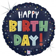 Μπαλόνι Foil 18” Birthday Colorful Stars