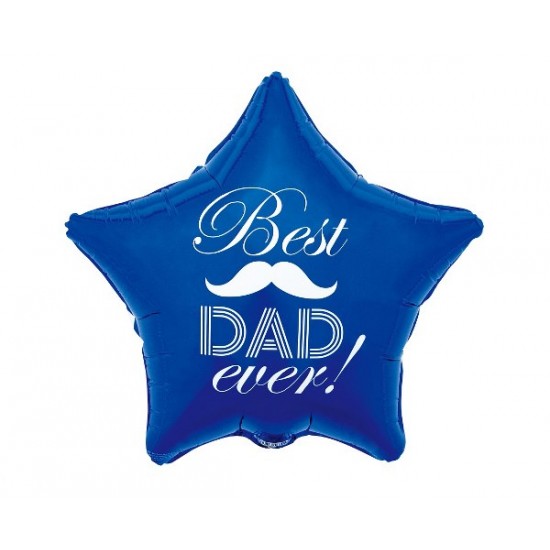 Μπαλόνι Foil 19″ Μπλε Αστέρι Best Dad Ever Μπαλόνι Foil 19″ Μπλε Αστέρι Best Dad Ever