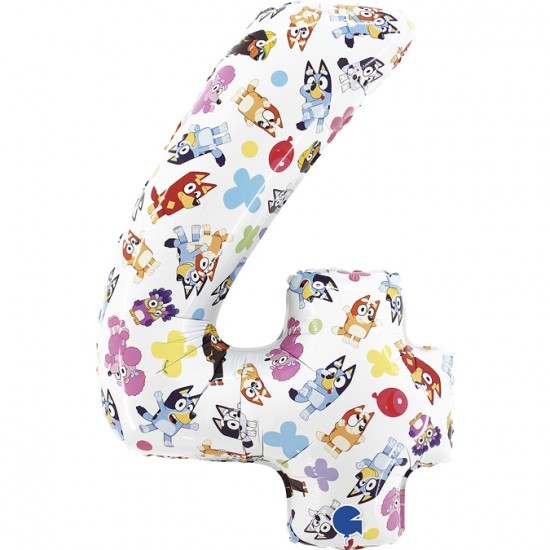 Μπαλόνι Bluey 66cm Αριθμός 4 Μπαλόνι Bluey 66cm Αριθμός 4