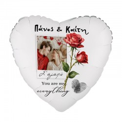 Μπαλόνι Foil Καρδιά Tυπωμένο 18″ – Tο Δικό σου Σχέδιο