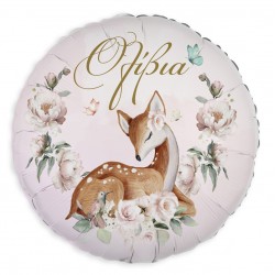 Μπαλόνι Foil 18″ή 9" Tυπωμένο – Ελαφάκι φλοράλ