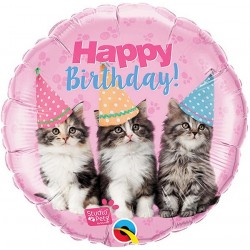 Μπαλόνι Foil 18” Birthday Γατάκια