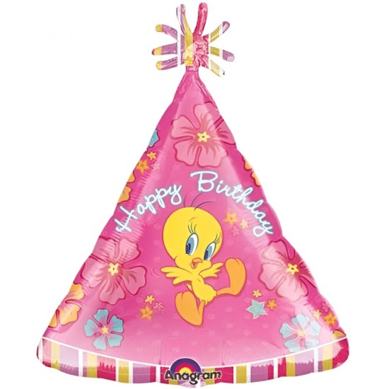 Μπαλόνι Foil Tweety Καπέλο Happy Birthday Μπαλόνι Foil Tweety Καπέλο Happy Birthday