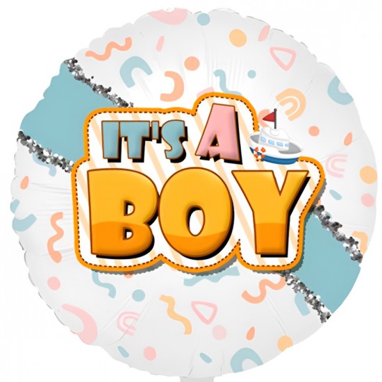 Μπαλόνι Foil 18″ Γέννησης ‘It’s a Boy’ Doodles Μπαλόνι Foil 18″ Γέννησης ‘It’s a Boy’ Doodles